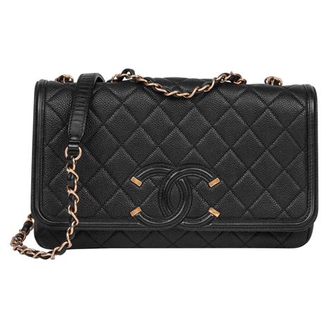 filigree flap chanel|CHANEL Caviar Quilted Small CC Filigree Flap Black.